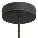 Soporte de lámpara forrado en piel marrón 124mm