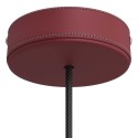 Soporte de lámpara forrado en piel marrón 124mm