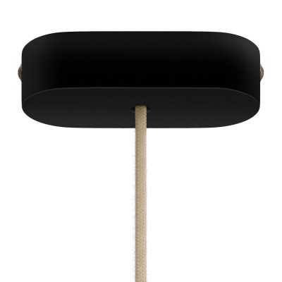 Soporte de madera forma oval 120mm para lámparas