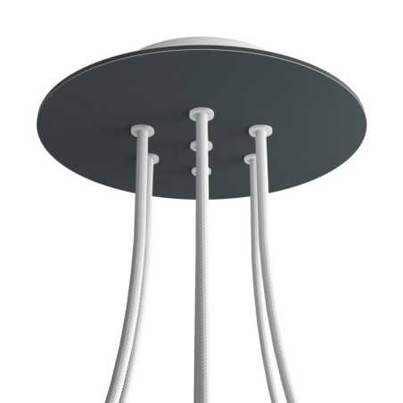 Rosetón redondo 200 mm con 7 orificios | FABRICA TU LÁMPARA