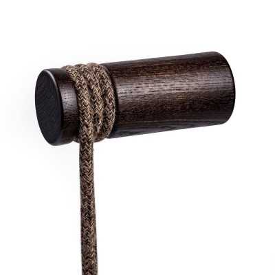 Soporte de pared color natural para cable decorativo