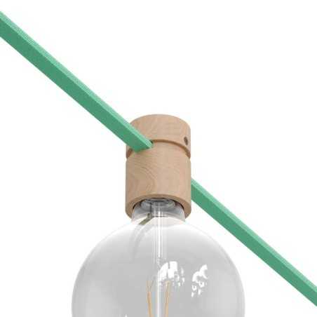 Portalámparas madera para cable textil guirnalda E27 | FABRICA TU LÁMPARA