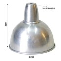 Campana de metal aluminio 210mm alto x 210mm diámetro