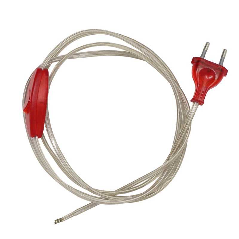 Conexión plástica 170cm interruptor y clavija multicolor