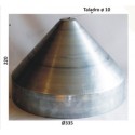 Campana de metal aluminio 220mm alto x 335mm diámetro