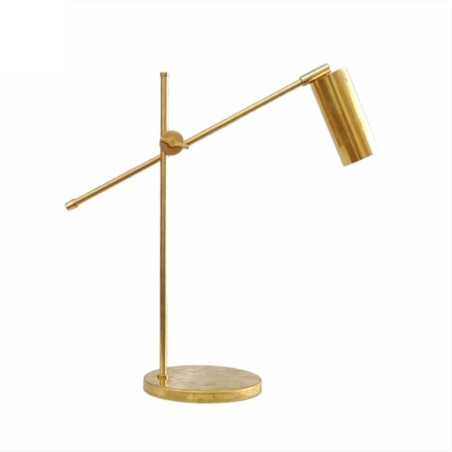 Lámpara de latón para mesa con brazo articulado