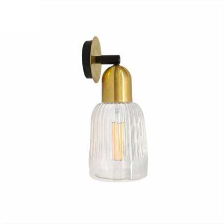 Aplique de latón con tulipa esmerilada orientable
