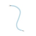 Tubo flexible forrado de tela azul cielo para hacer lámparas