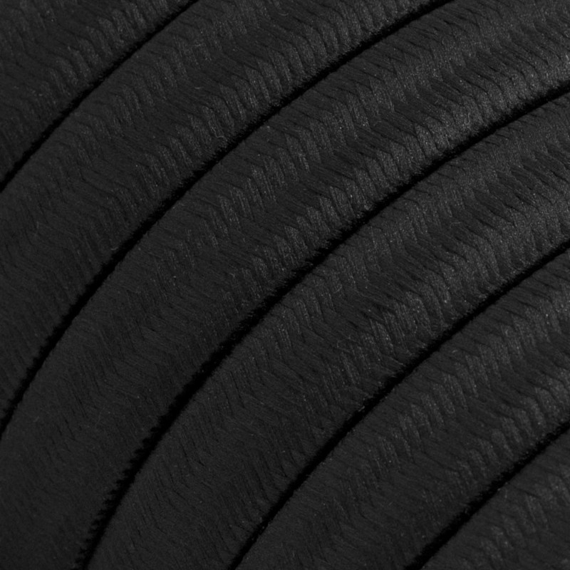 Cable plano de guirnalda exterior color negro