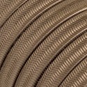 Cable plano de guirnalda exterior color marrón metal