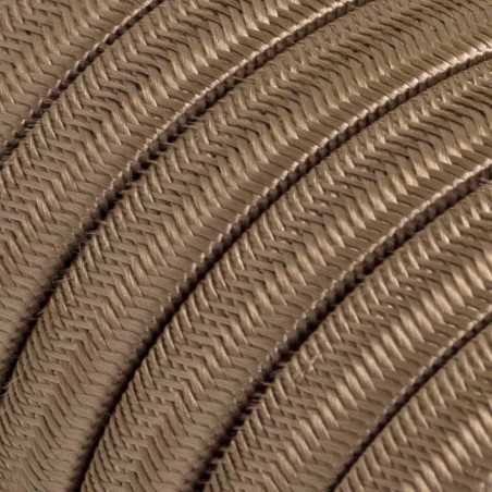 Cable plano de guirnalda exterior color marrón metal