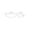 Aplique pared personalizable para LED 625mm escayola 5IN003
