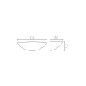 Aplique pared personalizable para LED 330mm escayola 5IN012
