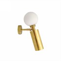 Aplique de pared latón con globo y cilindro focal