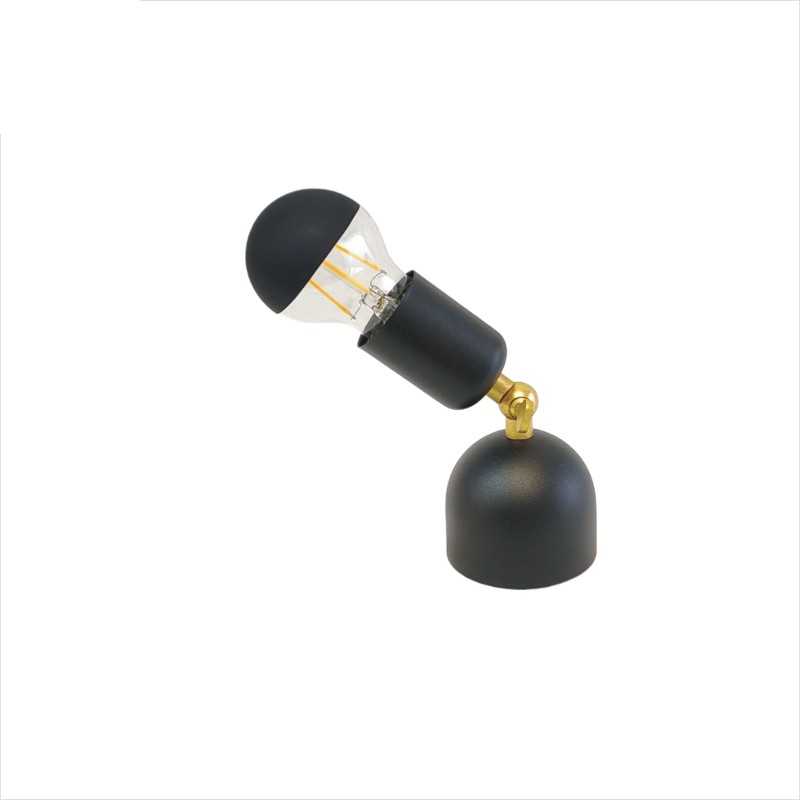 Lámpara articulada focal con bombilla de cúpula negra