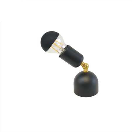 Lámpara articulada focal con bombilla de cúpula negra