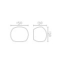 Aplique de yeso 150mm x 130mm x 130mm