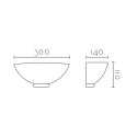 Aplique pared yeso escayola 300mm para LED 5IN055