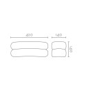 Aplique pared personalizable para LED 420mm escayola 5IN104