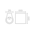 Aplique pared personalizable para LED 70mm escayola 5IN097