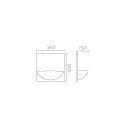 Aplique pared personalizable para LED 300mm escayola 5IN028