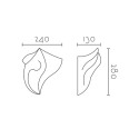 Aplique de yeso modernista 240mm x 280mm x 130mm