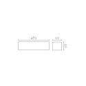 Aplique yeso recto 480mm x 90mm x 120mm doble salida