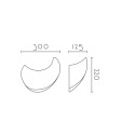 Aplique de yeso modernista 300mm x 220mm x 125mm