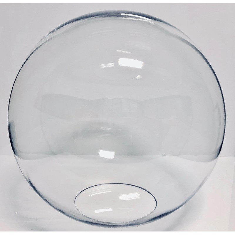 Globo de cristal transparente sin cuello para lámparas