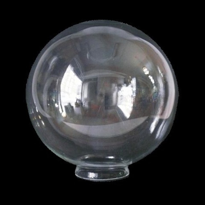 Globo de cristal con cuello transparente para lámparas