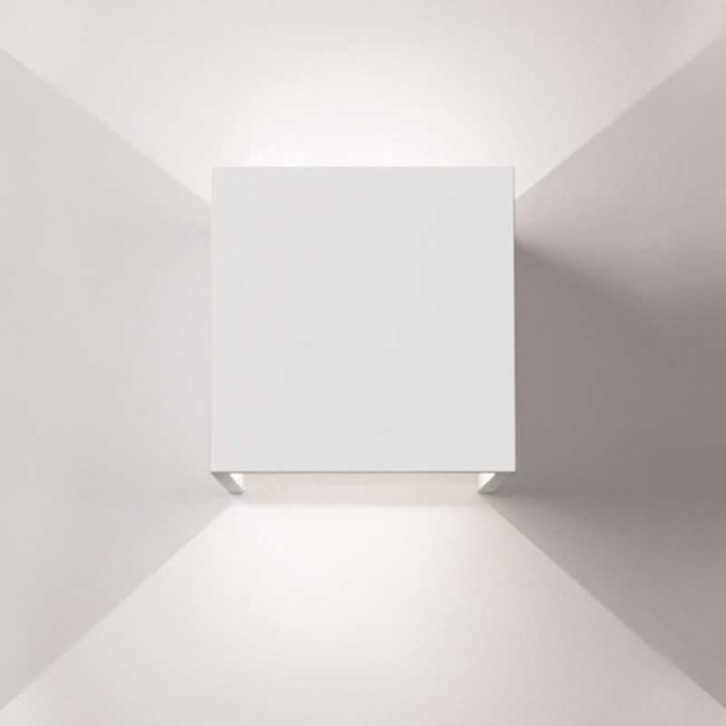 Aplique yeso recto 150mm x 150mm x 70mm doble salida