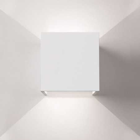Aplique yeso recto 150mm x 150mm x 70mm doble salida