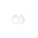 Aplique yeso recto 150mm x 150mm x 70mm doble salida