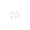 Aplique de yeso modernista 240mm x 280mm x 180mm