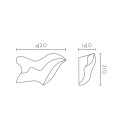 Aplique de yeso modernista 420mm x 210mm x 140mm