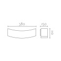 Aplique pared personalizable para LED 300mm escayola 5IN083