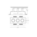 Foco escayola GU10 371mm x 140mm x 135mm altura