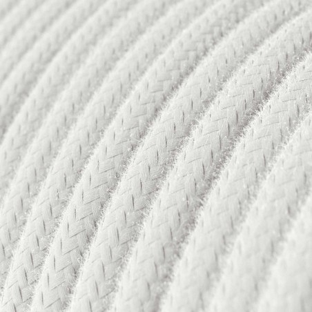 Cable decorativo textil a metros homologado color blanco