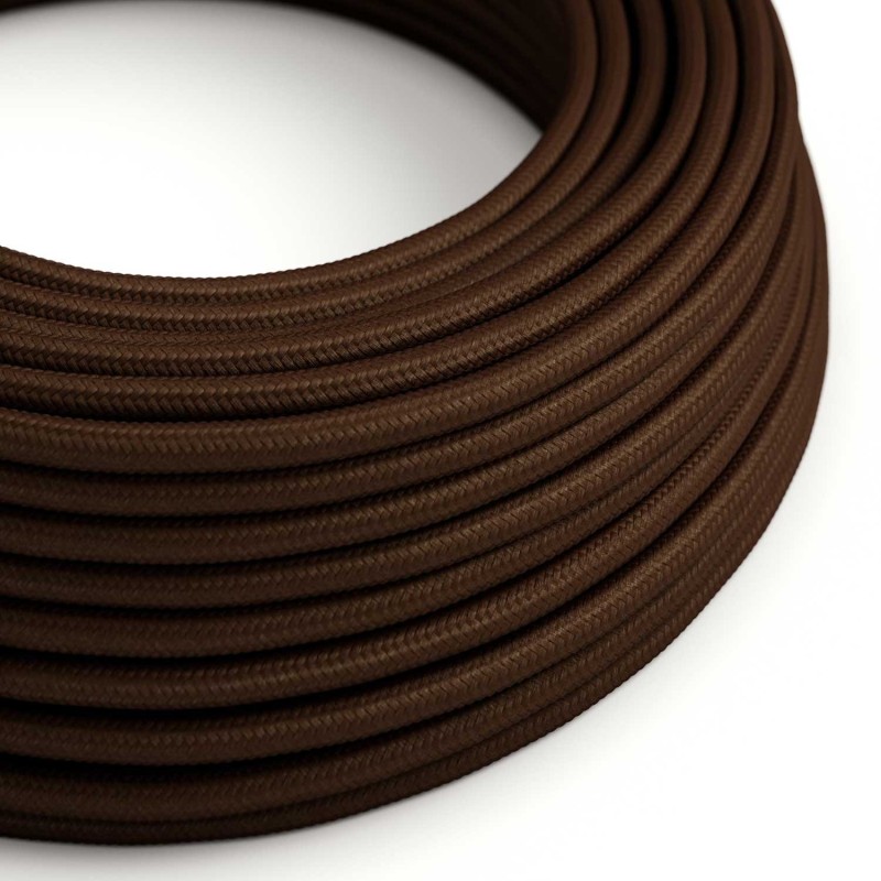 Cable decorativo textil a metros homologado color marrón