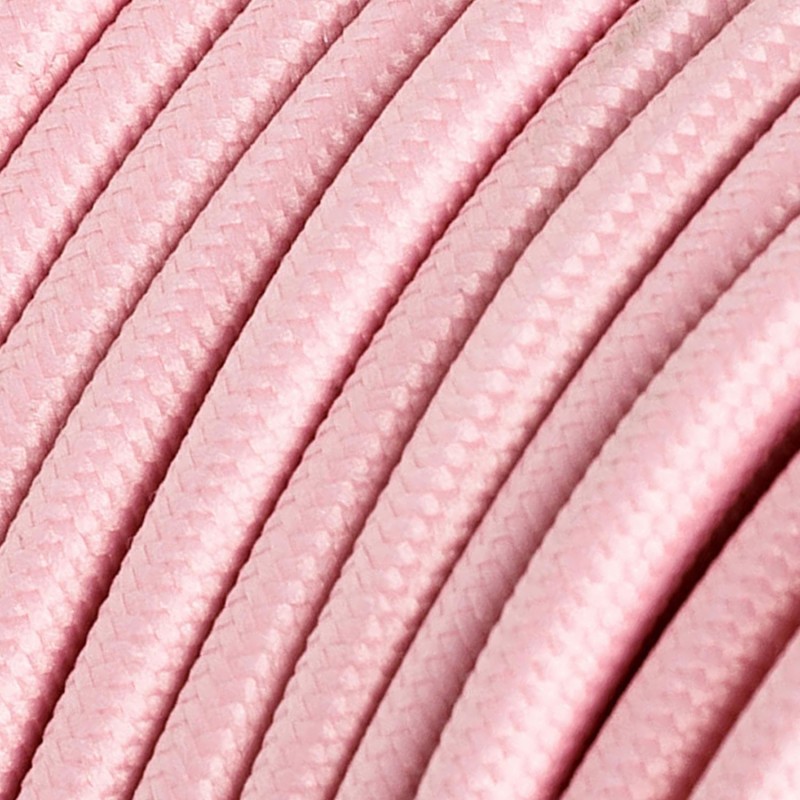 Cable decorativo textil a metros homologado color rosa claro