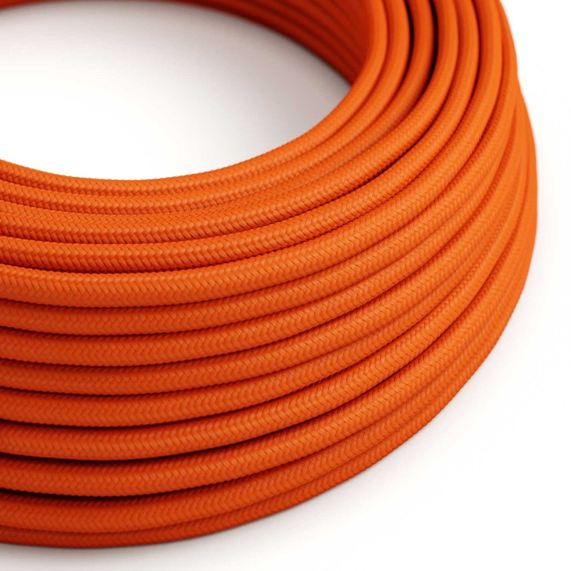 Cable decorativo textil a metros homologado color naranja