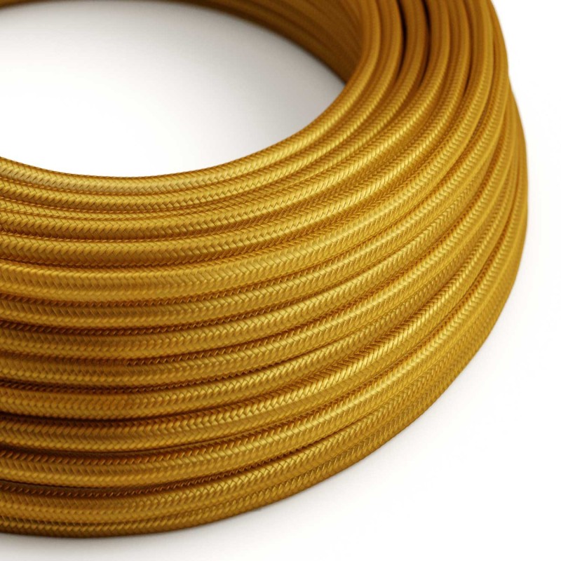 Cable decorativo textil a metros homologado color dorado