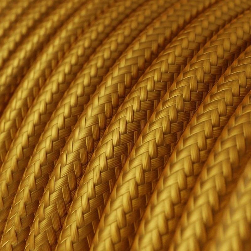 Cable decorativo textil a metros homologado color dorado