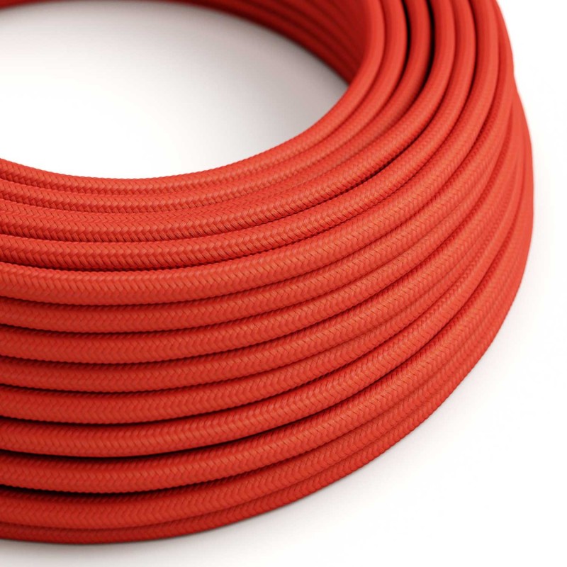 Cable decorativo textil a metros homologado color rojo