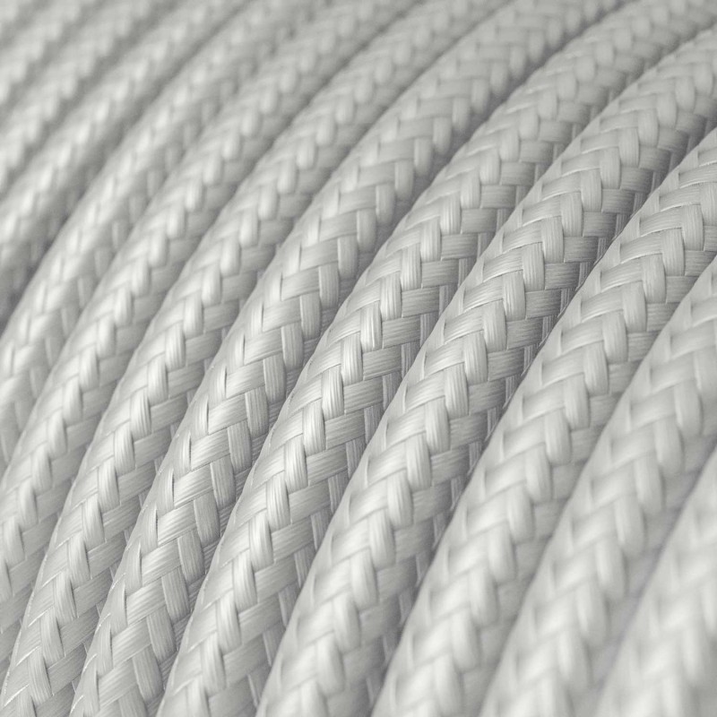 Cable decorativo textil a metros homologado color plateado
