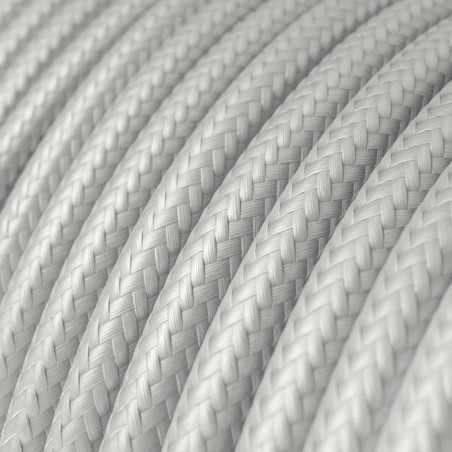 Cable decorativo textil a metros homologado color plateado