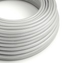 Cable decorativo textil a metros homologado color plateado