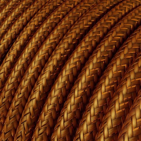 Cable decorativo textil a metros homologado cobre brillante