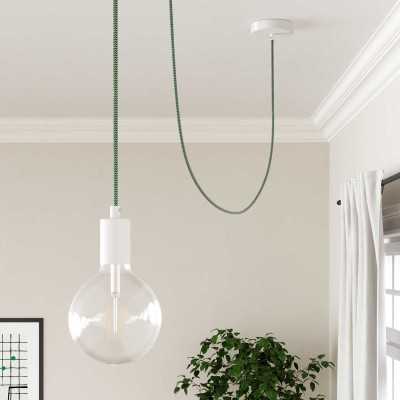 Cable decorativo textil a metros homologado bicolor verde