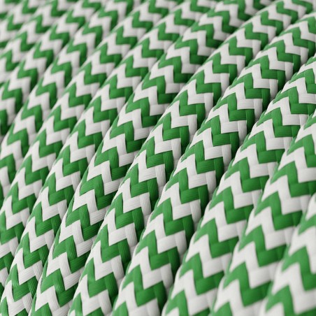 Cable decorativo textil a metros homologado bicolor verde